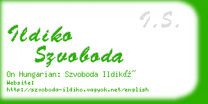 ildiko szvoboda business card